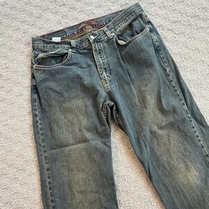 Perry Ellis Jeans Mens 34x27 Heritage 100% Cotton Straight Leg Blue Vintage Y2K